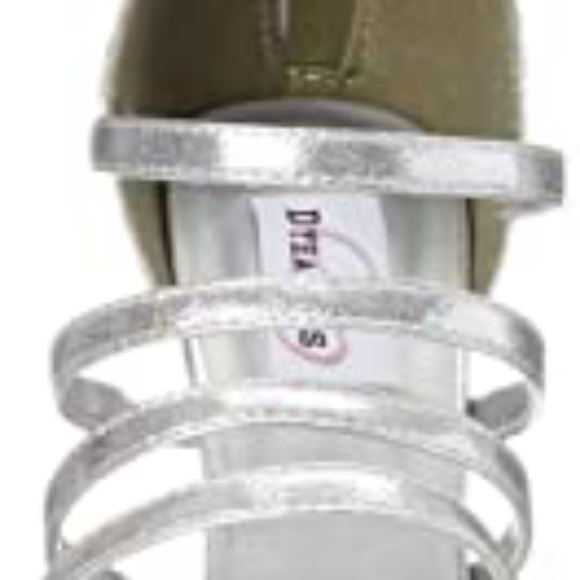 New Silver Platform Stiletto High Heel Sandals - Picture 5 of 5